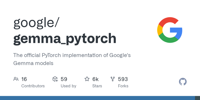 The official PyTorch implementation of Google's Gemma models - google/gemma_pytorch